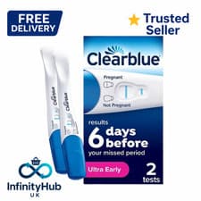 Image of Clearblue Ultra Early Pregnancy Test 2 Pack 6 Days Early Detection 99% Accurate