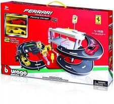 Image of Garage with 2 Diecast Cars 1:43 Scale - New