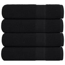 Image of Bath Towels 4 pcs Black 100x150 cm 360 gsm 100% Cotton vidaXL
