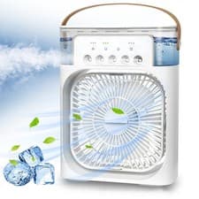 Image of Portable Mini Air Cooler Fan 3 in 1 Ice Cold Cooling Air Conditioner Humidifier