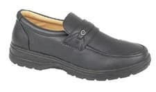 Image of Scimitar M825 Lightweight Apron Saddle Casual Slip On Shoes Black ManMade