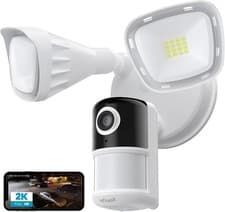 Image of 2K Floodlight Camera Outdoor Security Light, Wired WiFi, Motion Sensor, Night
