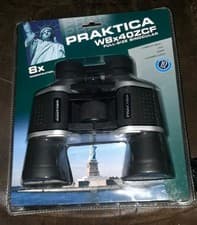 Image of Brand New Sealed Praktica W8x40ZCF Binoculars - With Case & Accessories