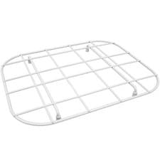 Image of Delfinware Standard Kitchen Sink Mat Non Slip White Stainless Steel Black