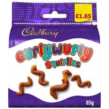 Image of Cadbury Curly Wurly Squirlies Bag 85g PMP - from Giant Bradley's Sweet Shop