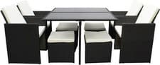 Image of 8 Seater Rattan Garden Sofa Set Patio Outdoor Furniture Cube Table Chair Cushion