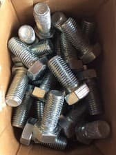 Image of BOX OF 25 M20 x 45mm SET SCREWS HEXAGON HEX BOLT BRIGHT ZINC PLATED 8.8 DIN 933