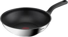 Image of Tefal Comfort Max 28Cm Stainless Steel Wok, Durable Non-Stick Pan with Thermo-Sp