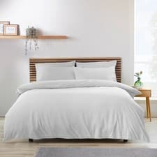 Image of Catherine Lansfield So Soft Non-Iron Duvet Cover Bed Set Or Fitted Sheet White