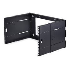 Image of StarTech.com 2-Post 6U Wall Mounted Rack, Adjustable Depth up to 6U, Black 