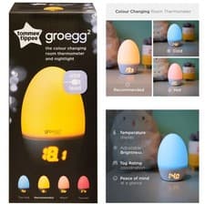 Image of Tommee Tippee GroEgg 2 Nursery Night Light and Thermometer LED Digital Display