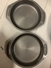 Image of Two Circulon round Nonstick 9 inch grey cake pans Tins New