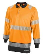 Image of HIVIS TWO TONE POLO SHIRT L/S HVTT015