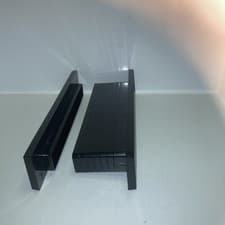 Image of UPVC Black Letter Box Slimline 12” x 2 1/2” Requires Cutting To Size no screws