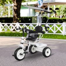 Image of Kids Tricycle Trike Children Smart Toddler Ride on 3 Wheels Canopy Handle Safety