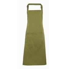 Image of Premier Plain Polycotton Bib Apron with Pocket In 50 Colours