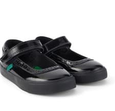 Image of New Girls Kickers Tovni  Mary Jane Black Leather School Shoes..Child UK 5,EUR 23