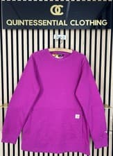 Image of Carhartt Women's Pink Cotton Shirt Long Sleeve Size M Regular Fit