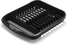 Image of Dish Drainer Rack Black Kitchen Plate Drying Rack 33x39.5x6cm