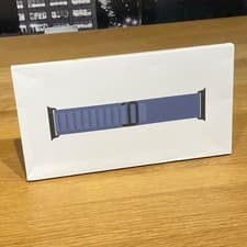 Image of Apple Watch Strap 49mm Light Blue Alpine Loop Black Titanium Finish Large