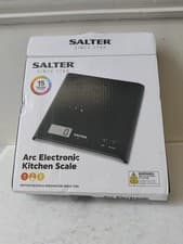 Image of Salter Arc Kitchen Scale – Digital Food Weighing Scales 3kg Capacity-Black- new