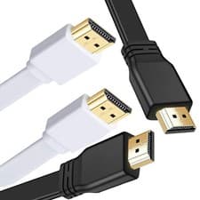 Image of HDMI Cable High Speed With Ethernet 2.0 2160p Flat HDMI Lead TV's LCD HDTV GAMES