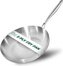 Image of 28cm 5-Ply Stainless Steel Frying Pan Professional Skillet Induction