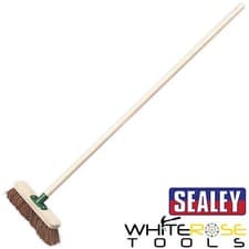 Image of Sealey Broom 12"(300mm) Soft Bristle Brush Floor Clean Cleaning Sweep