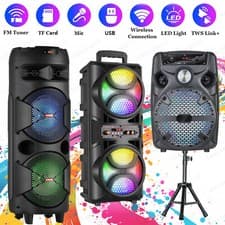 Image of 9000W-1000W Portable Bluetooth Speaker Subwoofer Bass Sound System Party & Mic