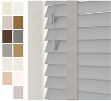 Image of NewEdgeBlinds PVC Faux Wooden Tapes Venetian Blind Grained 50mm Made To Measure