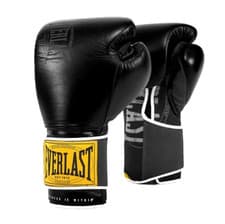 Image of Everlast 1910 Leather Classic Training Boxing Gloves size 14oz Black