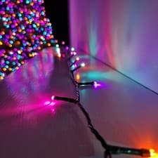 Image of 360 LED 28.7m Premier Christmas Outdoor Multi Function Timer Lights in Rainbow