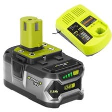 Image of UK For Ryobi One + 18V Battery P108 5.5Ah Lithium-ion Battery and P117 charger