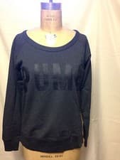 Image of Puma Sweat Crew Sweatshirt M Dark Grey Heather - Black TL25411 NWT