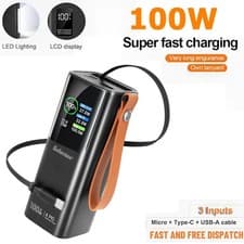 Image of 900000mAh 100W Portable Power Bank Large Capacity External Battery Fast Charging