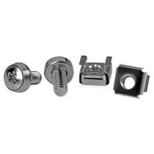 Image of StarTech CABSCREWM62 100 Pkg M6 Mounting Screws & Cage Nuts For Server Rack