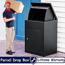 Image of Large Parcel Delivery Drop Box Lockable Secure Outdoor Waterproof Letter Postbox