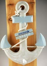 Image of Large 33cm Nautical Anchor Wall Decoration Plaque With Hook