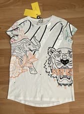 Image of Kenzo Paris Girls Janice Disco Jungle T Shirt - Age 12, 152cm Optic White
