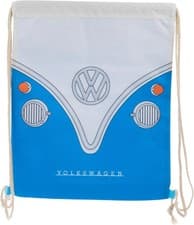Image of Puckator Volkswagen VW T1 Camper Bus Blue Drawstring Bag - Swimming Bag