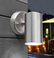 Image of Melo Up OR Down Wall Light IP44 4000K 3W LED Outdoor Lighting Garden Light Silve