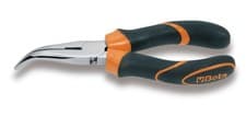 Image of Extra-Long Bent Needle Knurled Nose Pliers - Beta Tools 1168BM 160