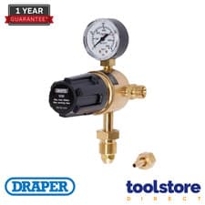 Image of Draper 70151 Industrial Gas Bottle Regulator with Single Gauge, 300 bar