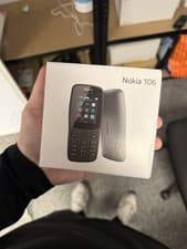 Image of Brand New Nokia 106 Unlocked Dual SIM - 2018 Big Buttons with LED Torch Black✔️