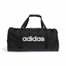 Image of adidas Unisex Essentials Linear Duffel Bag, M, Black / / White