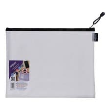 Image of Snopake Mesh Zippa Bag EVA Foolscap 300 Micron Pouch Black (Pack Of 3) - 15839