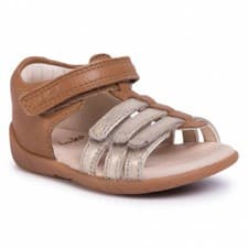 Image of BNIB Clarks Toddler Girls ZORA SPARK Tan Leather Sandals G Fitting