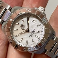 Image of TAG HEUER LADYS WAY1412 AQUARACER 27mm Quartz MOP Dial VGC 100% GENUINE TAG