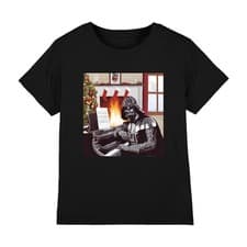 Image of Star Wars Darth Vader Christmas Carols Kids T-Shirt Black