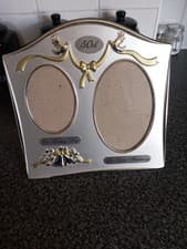 Image of 8"by9" Standing Photo Frame 50th Wedding Anniversary OUR Golden Anniversary